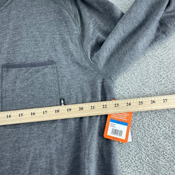 Bass Outdoor XL Long Sleeve Utility Tee In Black Beauty Crew Neck NWT 2458 - Picture 7 of 9